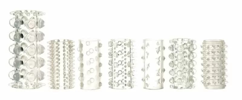 Набор насадок из эластомера Me You Us Sensual Seven Textured Sleeves, 7 шт