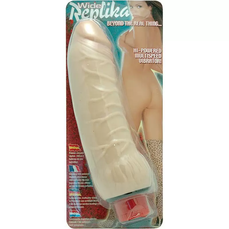 Реалистичный вибромассажер Wide Replika – телесный