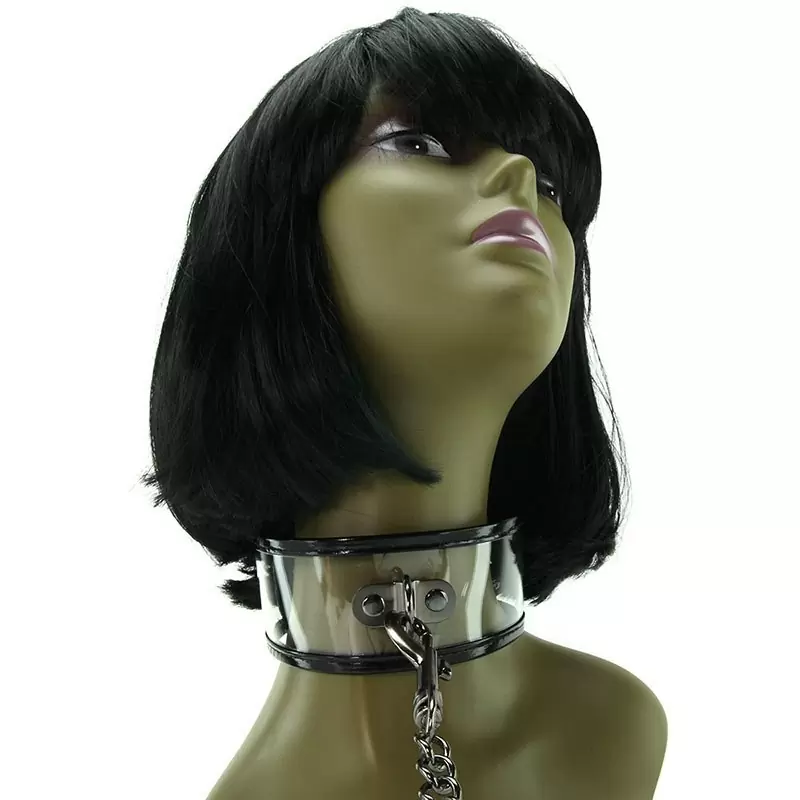 Ошейник Bare Bondage Collar & Leash с металлической цепочкой-поводком	