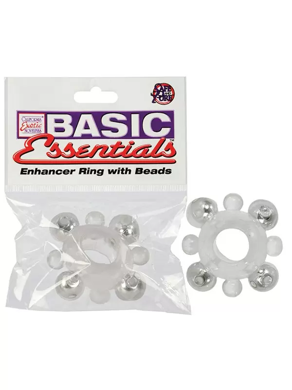 Эрекционное кольцо Basic Essentials - Enhancer Ring with Beads