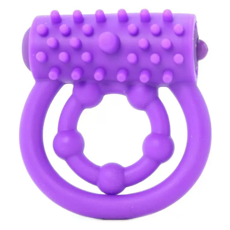 Эрекционное кольцо Vibrating Prolong Performance Ring с вибрацией – фиолетовый
