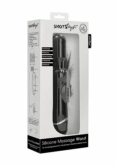 Универсальный массажер Silicone Massage Wand -  черный