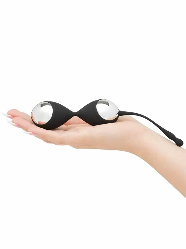 Утяжелённые вагинальные шарики Fifty Shades of Grey Inner Goddess Kegel Toner, 11,5 см, 78 гр, черные