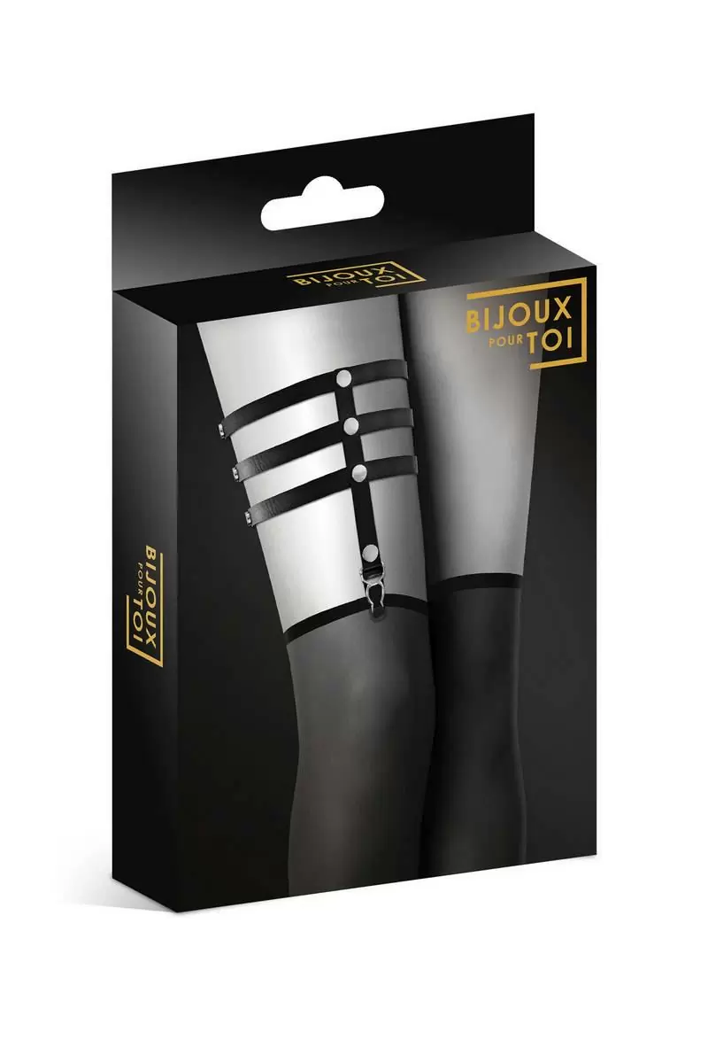 Гартер Bijoux Pour Toi тройной GARTER 3 THONGS BLACK черный