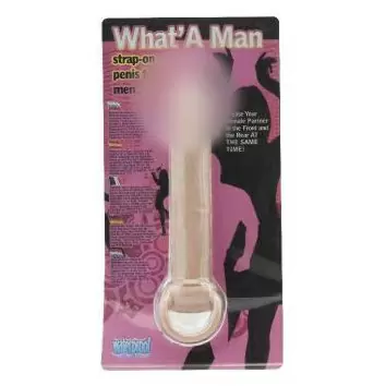Насадка с креплением What'A Man телесная для двойного проникновения