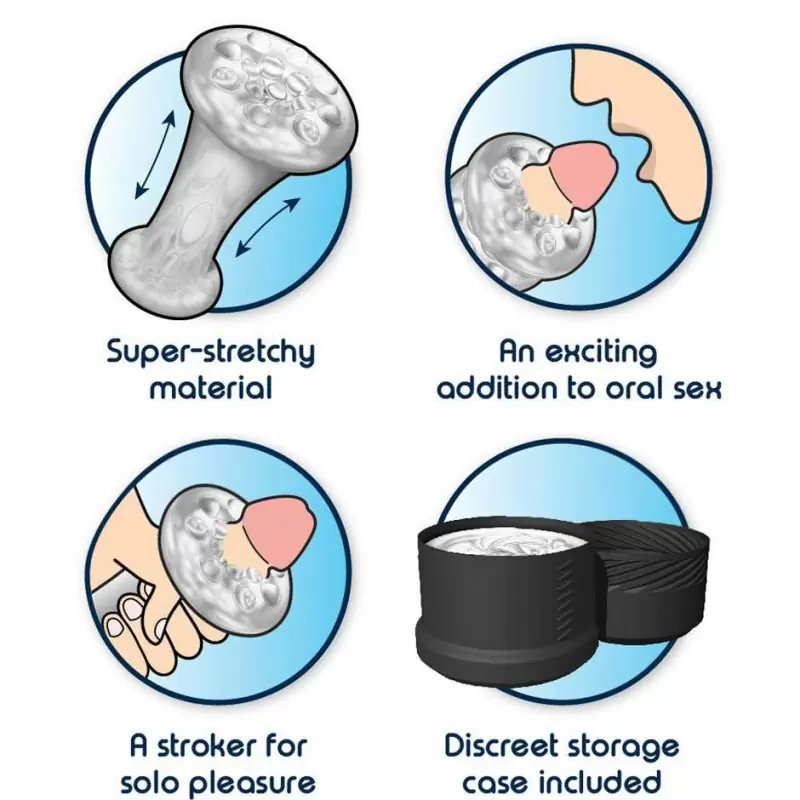 Стимулятор для пениса BlowYo Extreme Wave волнистый – белый