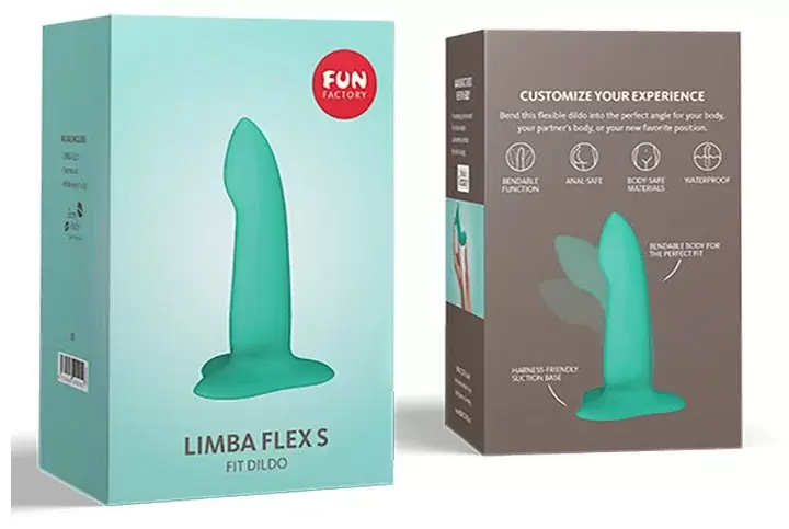 Гибкий фаллоимитатор Fun Factory Limba Flex S, 12 см, силикон, зеленый