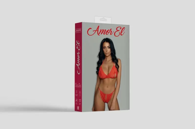 Комплект эротического белья Malaga Amor El красный (S/L)