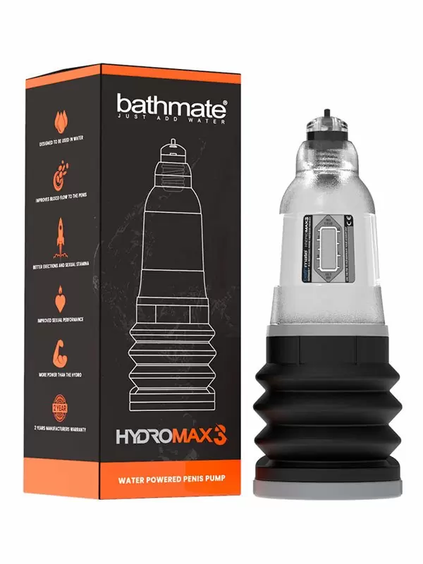Гидропомпа Bathmate Hydromax3 crystal, для мужчин с размером до 8 см, прозрачная