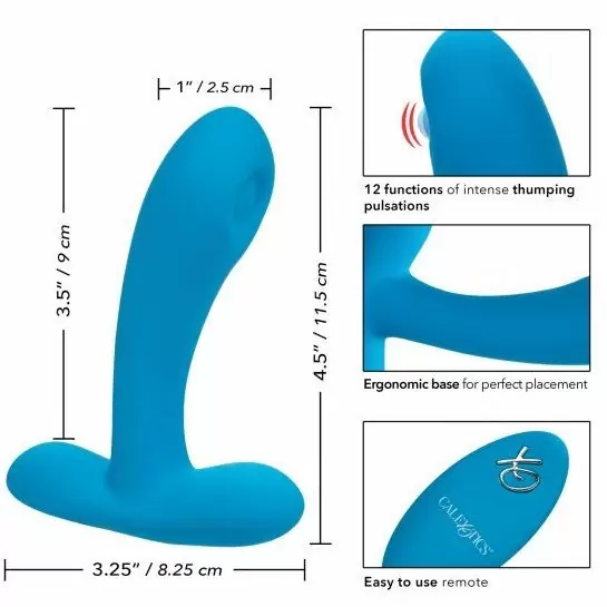 Массажер простаты с управлением при помощи пульта Silicone Remote Pulsing Pleaser
