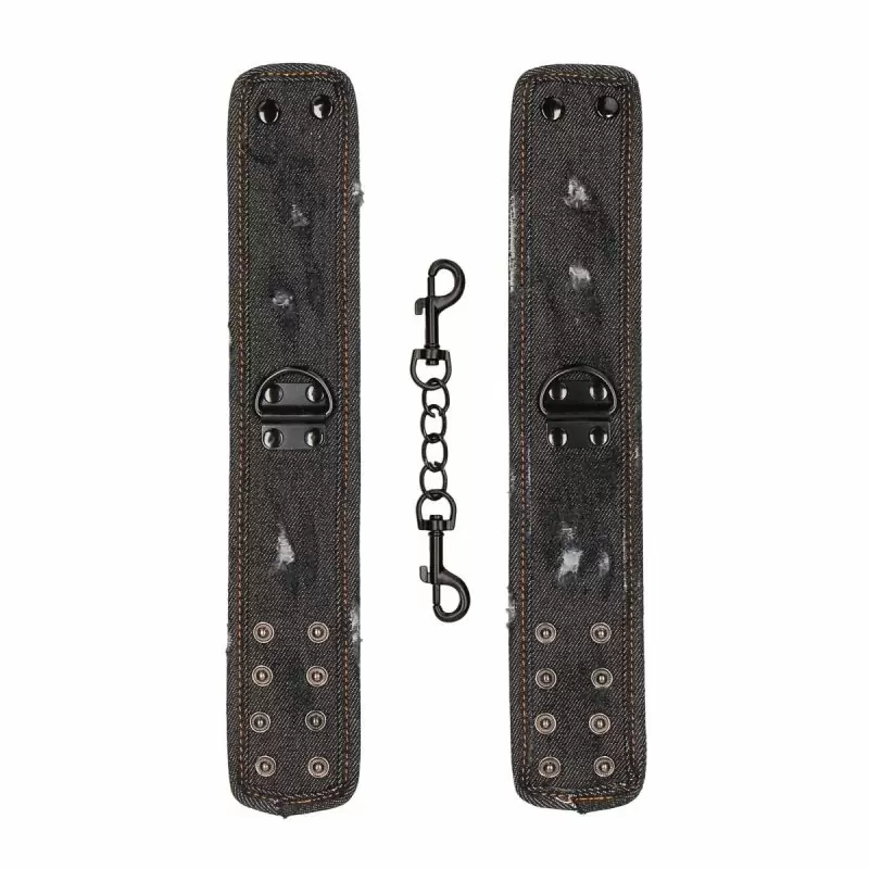 Джинсовые оковы Roughend Denim Style, 29 см, черный