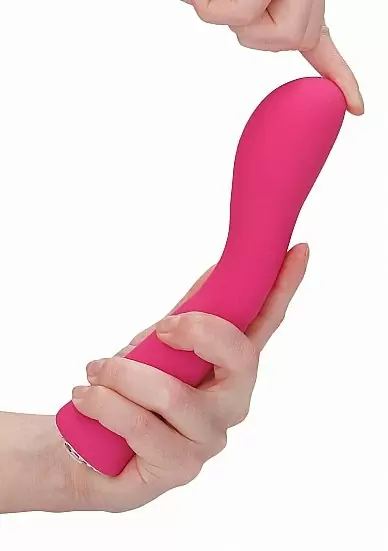 Гибкий вибратор Glimmer, 20,5 см, 10 режимов, силикон, розовый