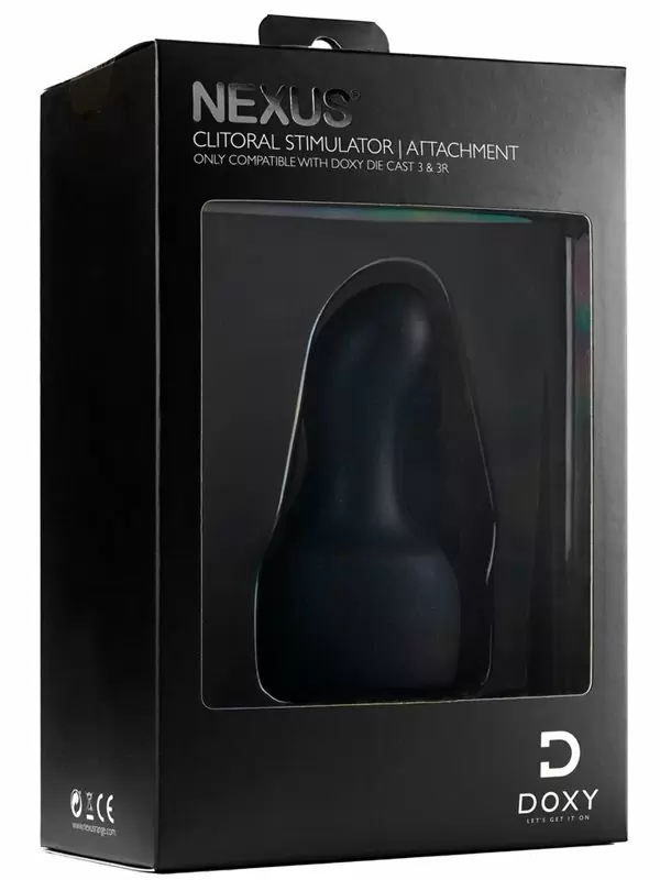 Насадка-стимулятор клитора Nexus, для вибратора Doxy, 6,6 см, силикон, черный