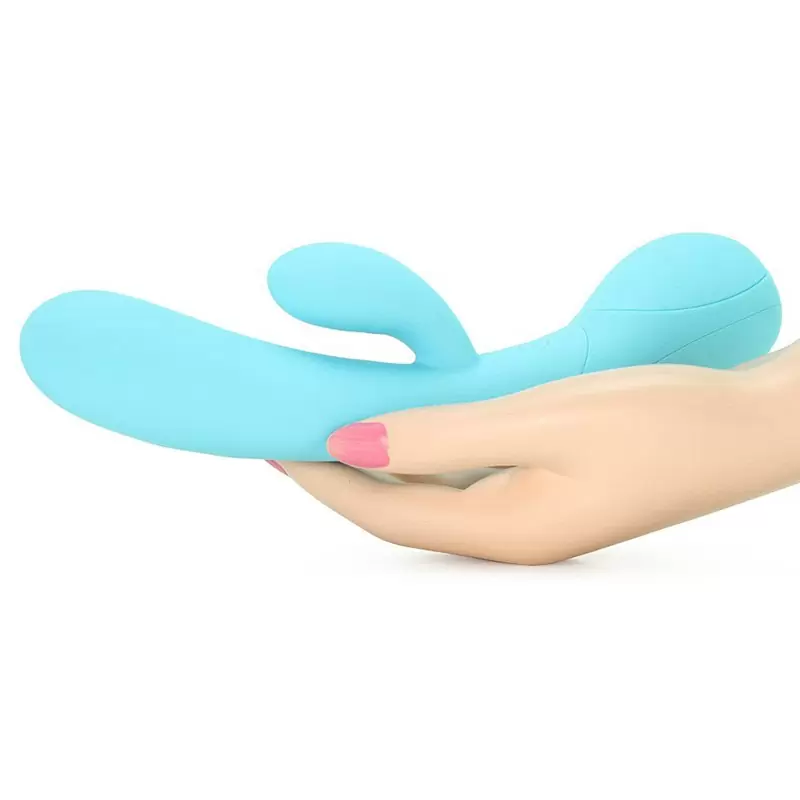 Вибромассажер Impress “g” со стимуляцией клитора – голубой