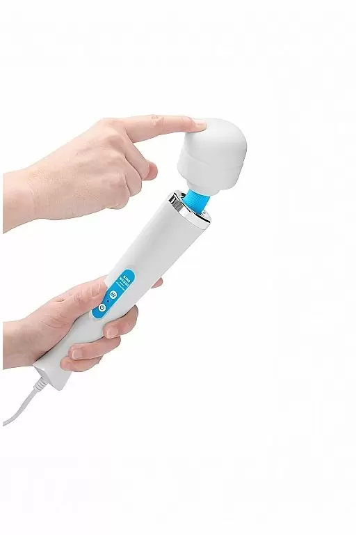 Вибромассажёр Wonder Wand — белый с голубым