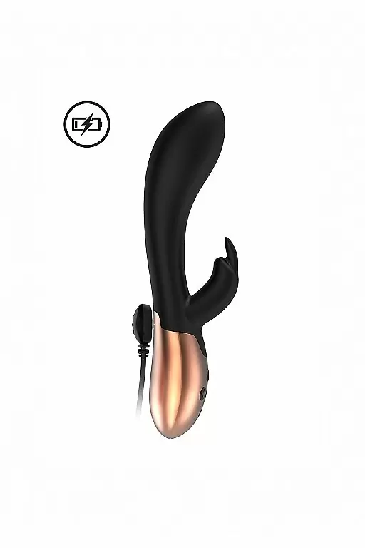 Вибромассажер кролик с вибрацией и функцией нагрева Opulent (черный)