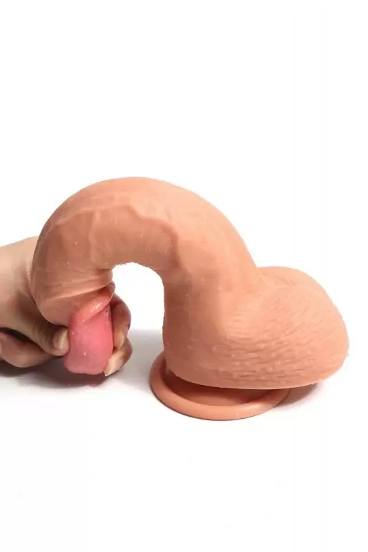 Силиконовый ультра-реалистик с двойной структурой Real Man Dual Layer 20 см – телесный