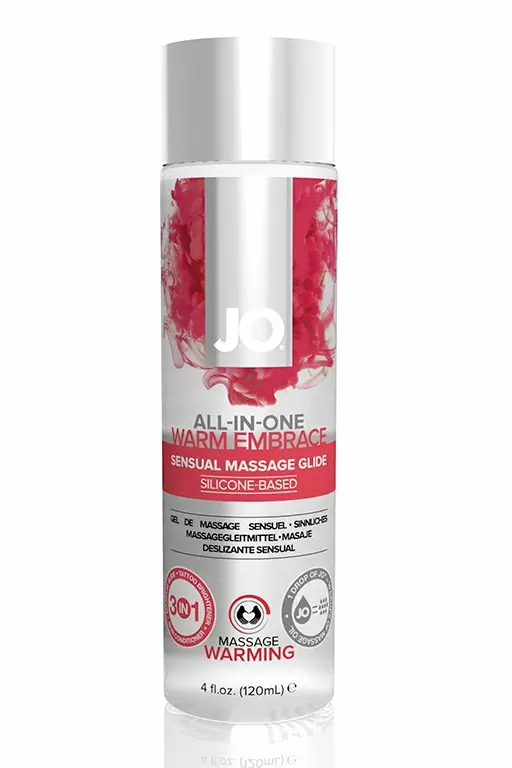 Согревающая гель-смазка JO All-In-One Massage Glide–Warming на силиконовой основе - 120 мл
