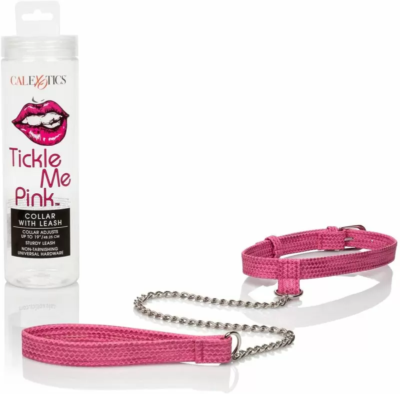 Ошейник с поводком Tickle Me Pink