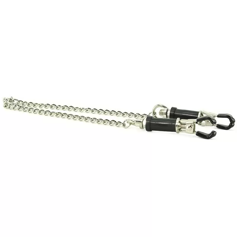 Зажимы на соски Superior Nipple Clamps с цепочкой, 6,3 см, серебристые