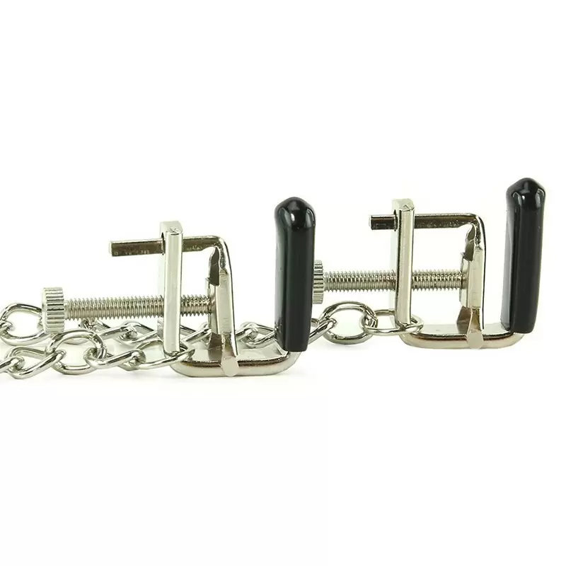 Зажимы на соски с цепочкой Padded Vises металлические