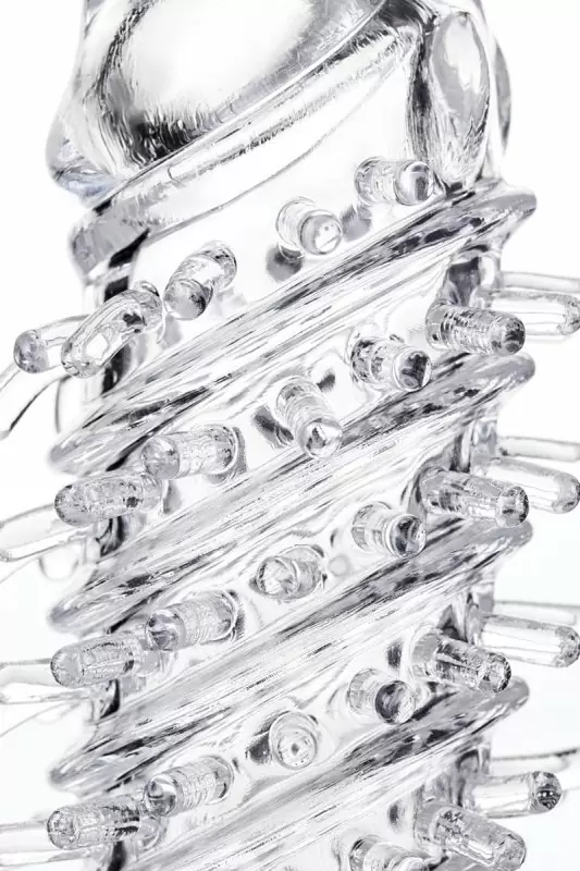 Увеличивающая насадка на пенис TOYFA A-Toys с вибрацией – прозрачный