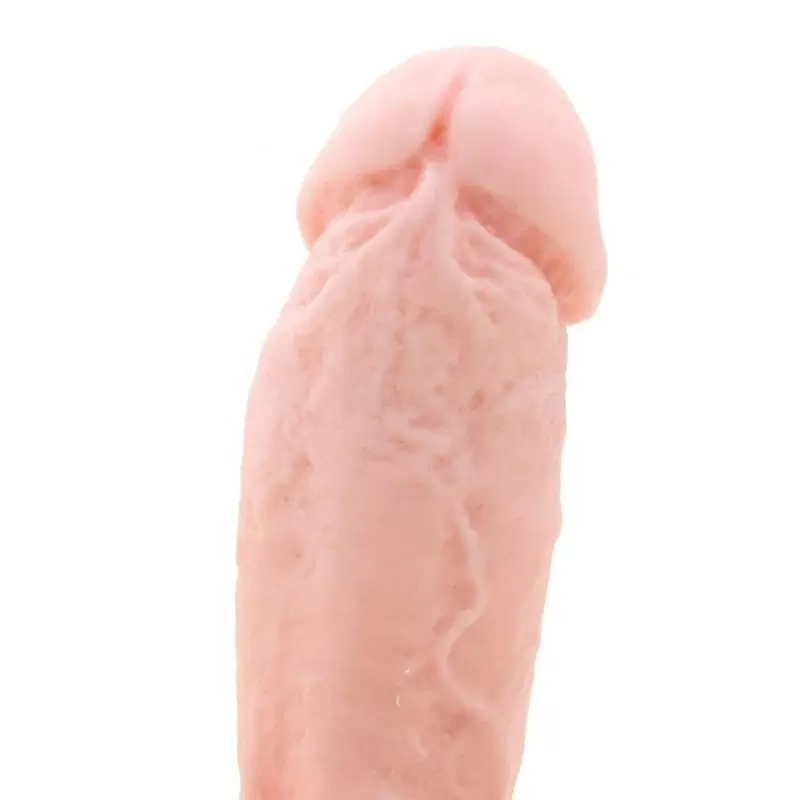 Вибрирующий фаллос с мошонкой The Nerd – телесный