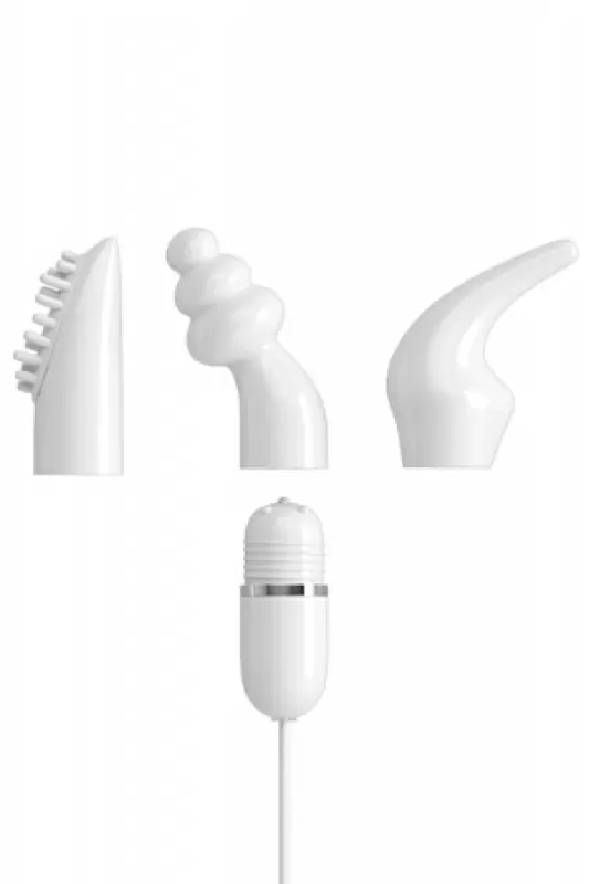 Вибромассажер iSex с набором USB-насадок – белый