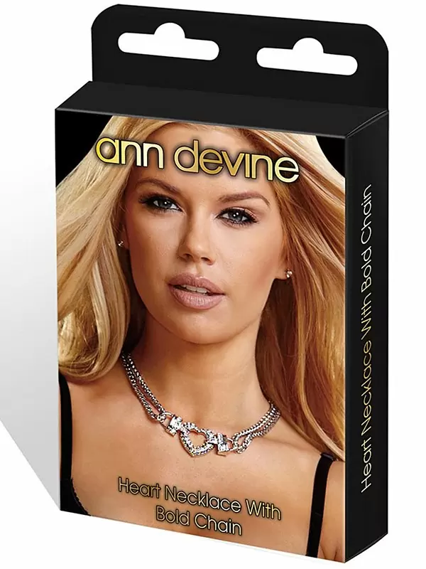 Колье с подвеской сердце Ann Devine – Heart Necklace With Bold Chain – серебристый