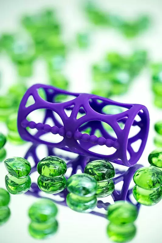 Насадка на пенис TOYFA A-Toys с пупырышками – фиолетовый