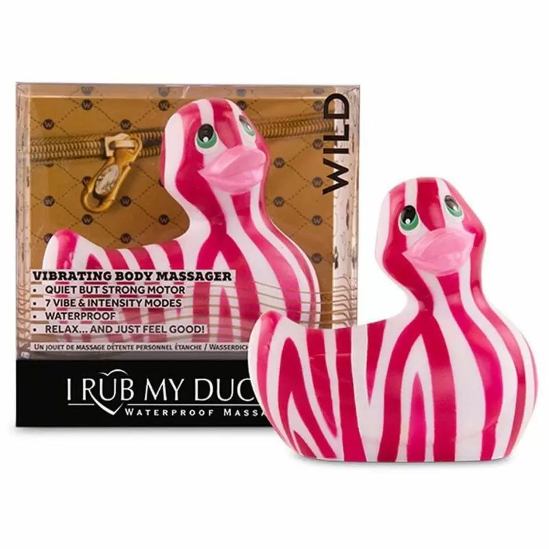 Вибратор-уточка BigTeazeToys I Rub My Duckie 2.0, красный