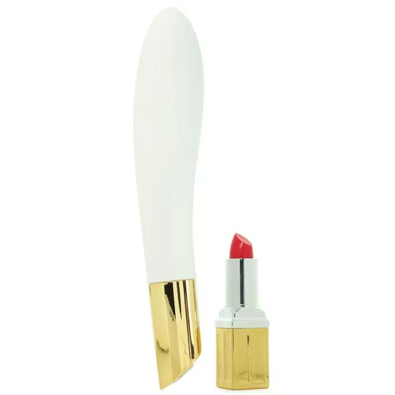 Элегантный перезаряжаемый вибромассажер Callie Vibrating Wand – белый