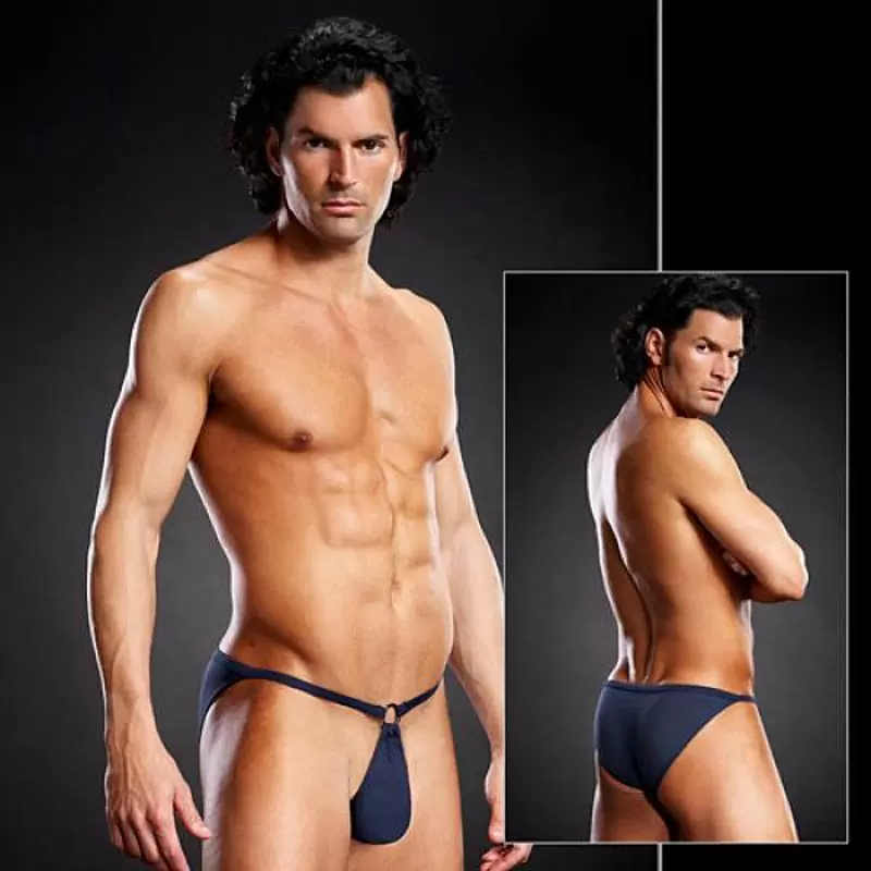 Сексуальные мужские Pouch-бикини BlueLine синие – S/M