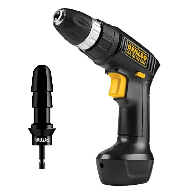 Секс-набор Drilldo Deluxe с двумя реалистичными насадками - 7 предметов