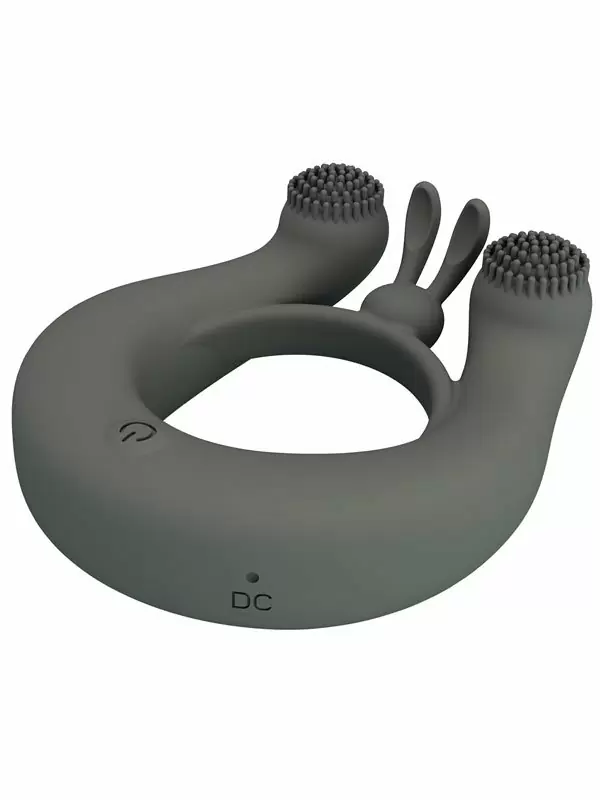 Перезаряжаемое эрекционное виброкольцо Baile Dahlia, двойной мотор, 12 режимов, силикон