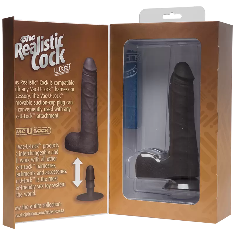 Фаллоимитатор реалистик Realistic Cock UR3 7” Slim – черный