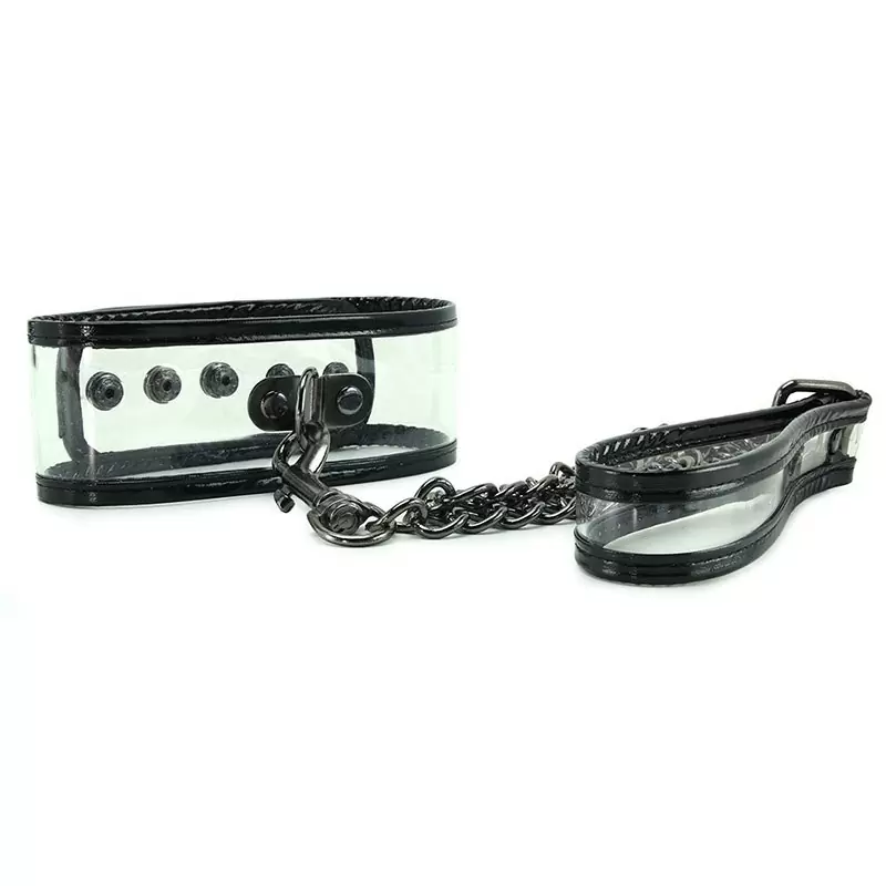 Ошейник Bare Bondage Collar & Leash с металлической цепочкой-поводком	