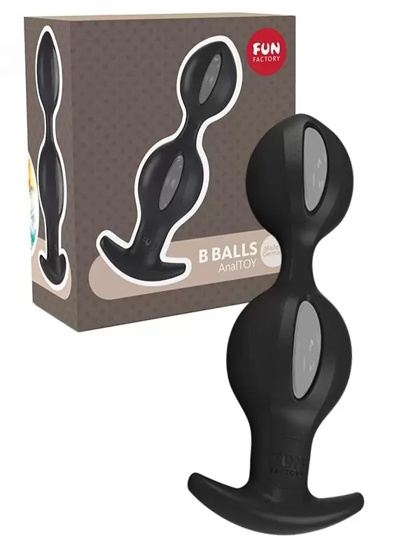 Анальные шарики B Balls со смещенным центром тяжести – черный с серым
