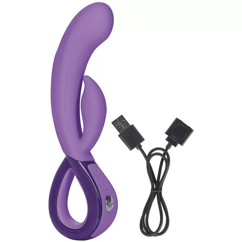 Вибромассажер Leia со стимулятором клитора – фиолетовый