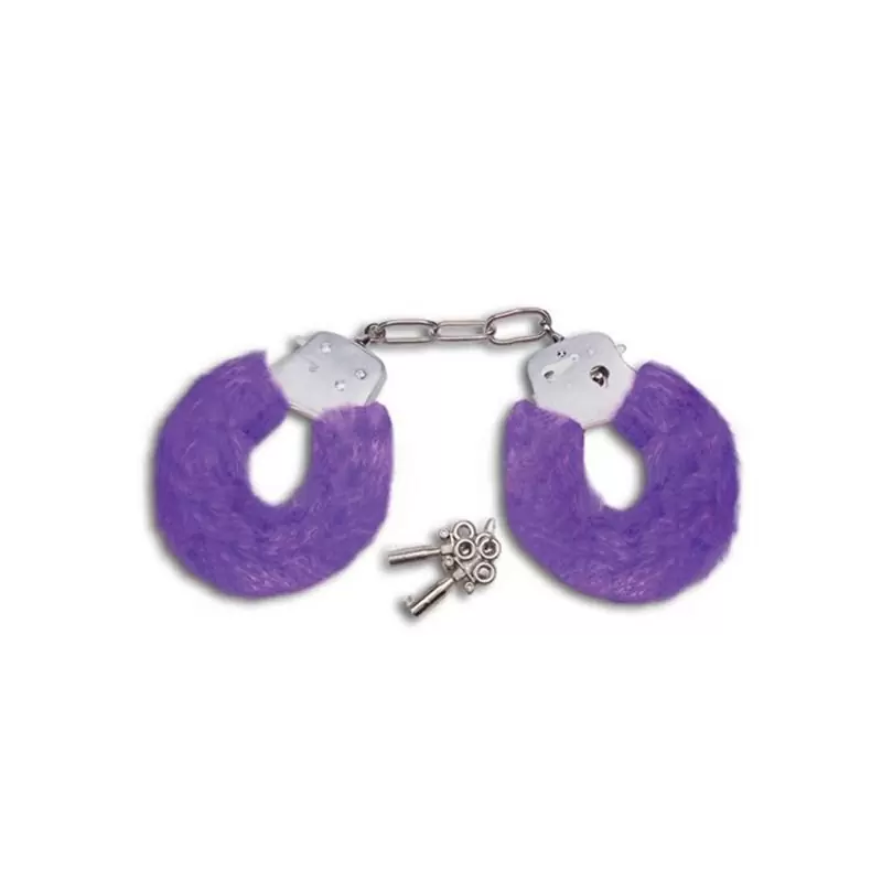 Наручники с меховой отделкой Furry Love Cuffs – фиолетовый 