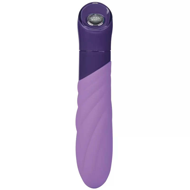 Дизайнерский вибратор Vela с элегантным рельефом - Lavender