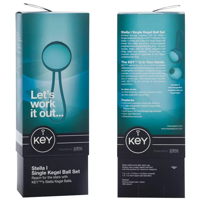 Набор из 2-х вагинальных шариков разного веса Stella I - Blue