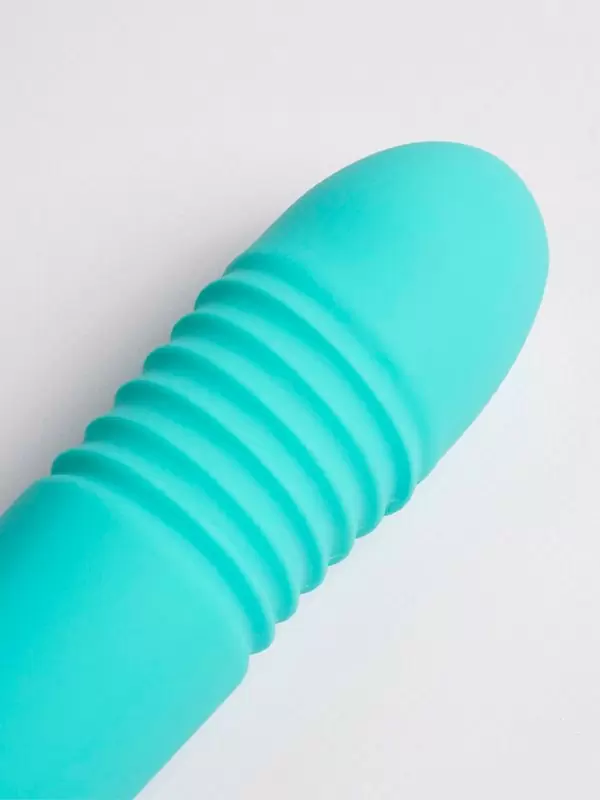 Изогнутый вибратор Youvic, 23,9 см, 10 режимов, силикон, бирюзовый