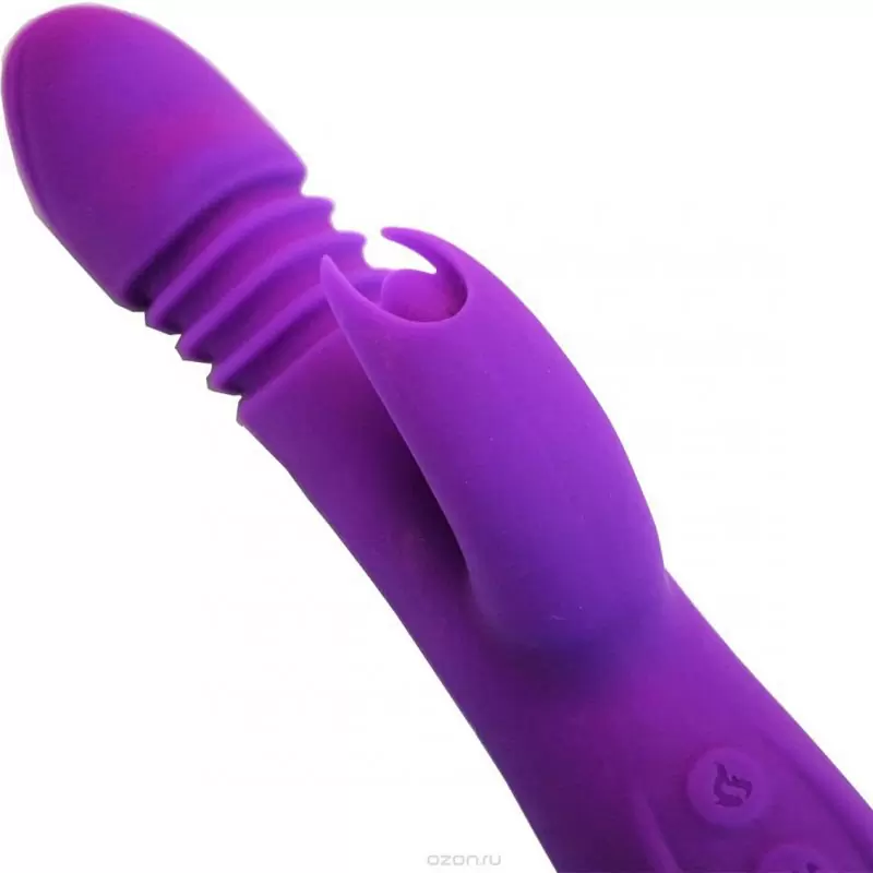 Хай-тек вибромассажер Flamingo с клиторальным стимулятором – фиолетовый