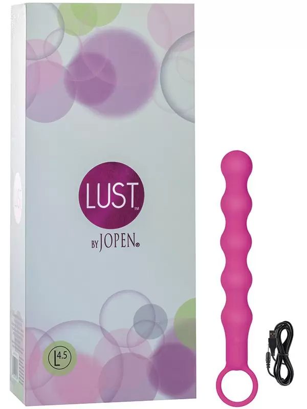 Гибкая анальная вибро-цепочка Lust by Jopen L4.5 – розовая
