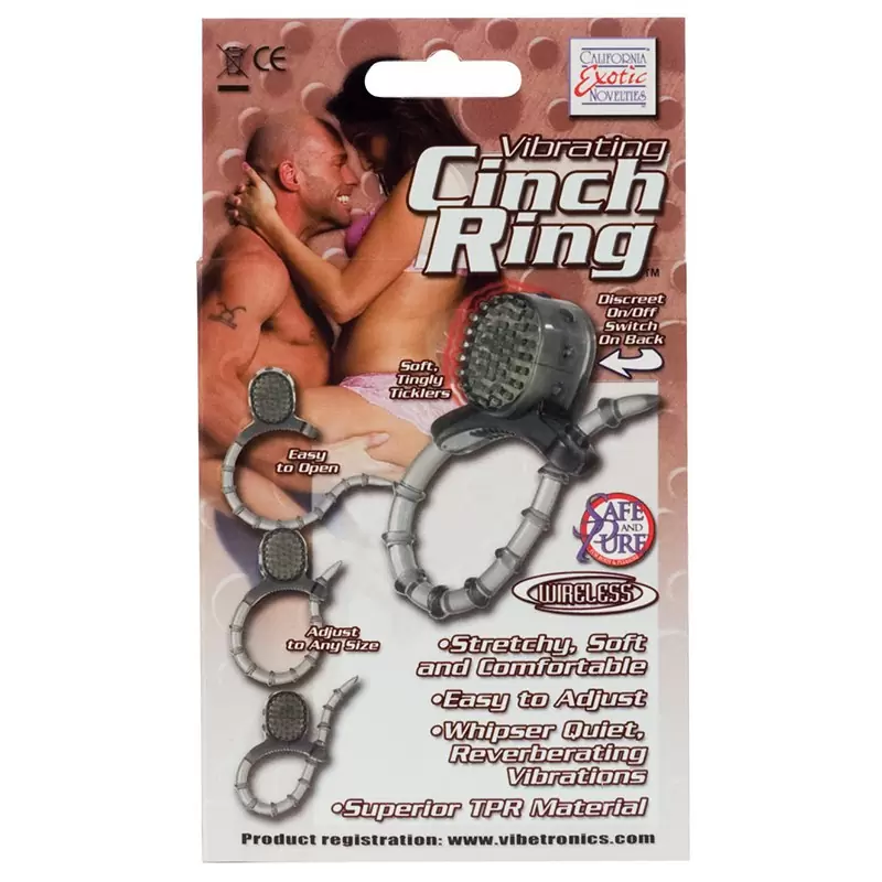 Лассо со стимулятором клитора Vibrating Cinch Rings – серое