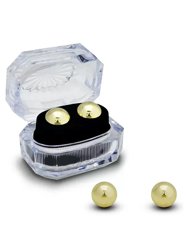 Маленькие вагинальные шарики Original Ben Wa Balls без сцепки металлические – золотистый