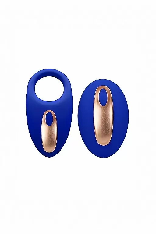 Виброкольцо с вибропультом управления Poise (синий)