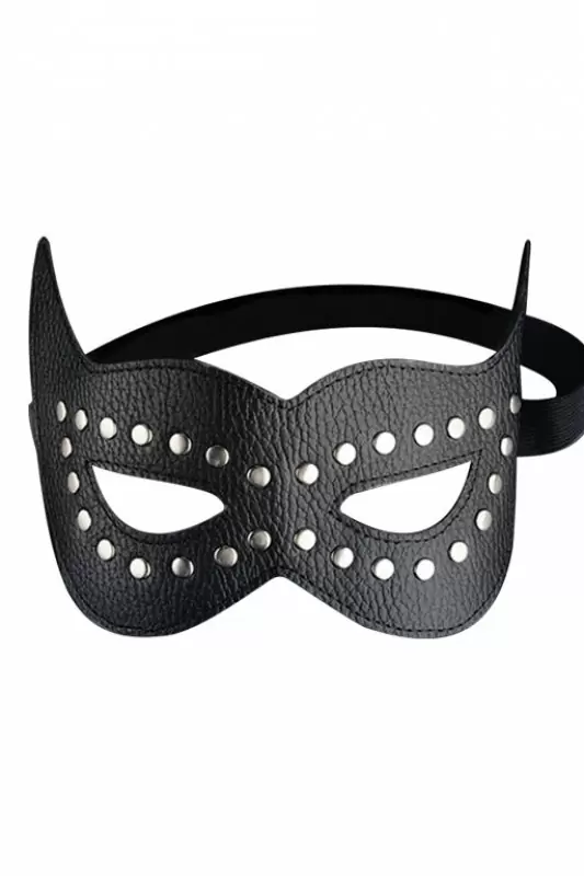 Маска кожаная Sitabella открытая – черный