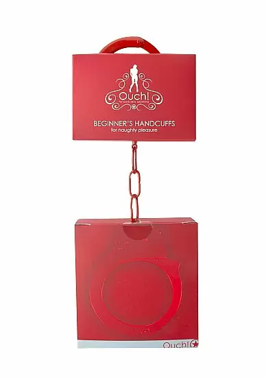 Металлические наручники Beginner's Handcuffs (красные)